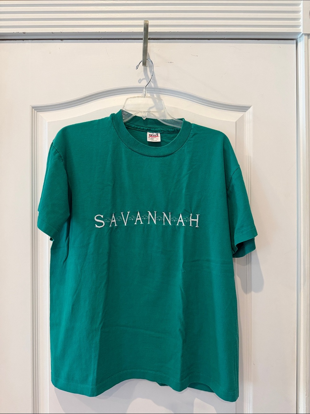 Anvil Teal Crewneck T-Shirt